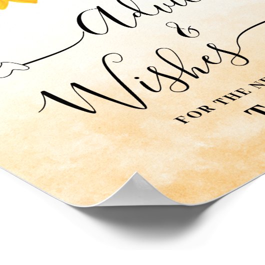 Advice and Wishes Wedding sign poster ポスター (角)