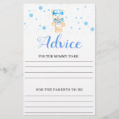 Advice Blue Boy Baby Shower Game (正面)