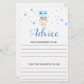 Advice Blue Boy Baby Shower Game (正面/裏面)