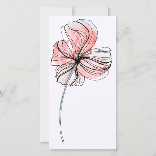 Advice Cards - Delicate flower with abstract lines (正面)