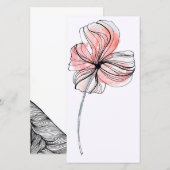 Advice Cards - Delicate flower with abstract lines (正面/裏面)