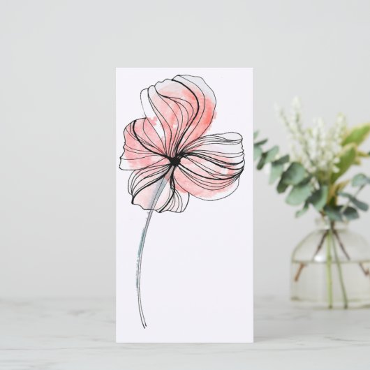 Advice Cards - Delicate flower with abstract lines (スタンド正面)