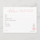 Advice Cards For Bride and Groom Game Wishes エンクロージャーカード (正面)