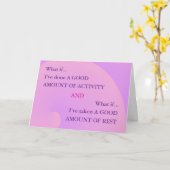 Advice for pacing ME/CFS encouragment card カード (黄色い花)