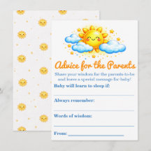 Advice for Parents baby shower party supplies