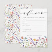 Advice for the Bride and Groom Floral Bridal アドバイスカード (正面/裏面)