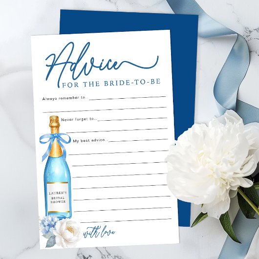 Advice for the Bride Champagne Bridal Shower Sheet