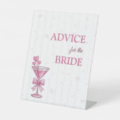 Advice for the Bride Sign | A Tiny Bit Engaged  台座サイン (正面)