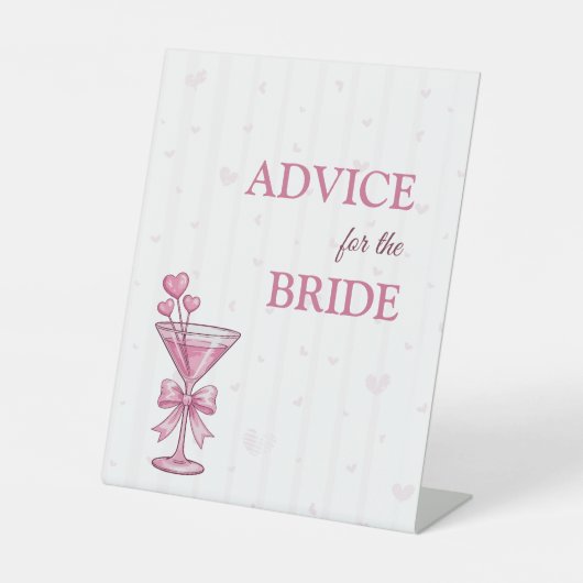 Advice for the Bride Sign | A Tiny Bit Engaged  台座サイン (正面)