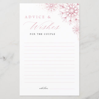 Advice for the Couple Snow in Love Bridal Shower