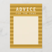 Advice for the Grad Modern Yellow Sporty Stripes エンクロージャーカード (正面)