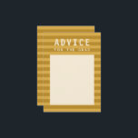 Advice for the Grad Modern Yellow Sporty Stripes エンクロージャーカード<br><div class="desc">"Advice for the Grad" card with modern yellow sporty stripes.</div>