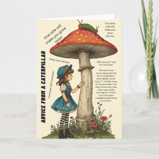Advice from a Caterpillar Alice in Wonderland Card カード (正面)