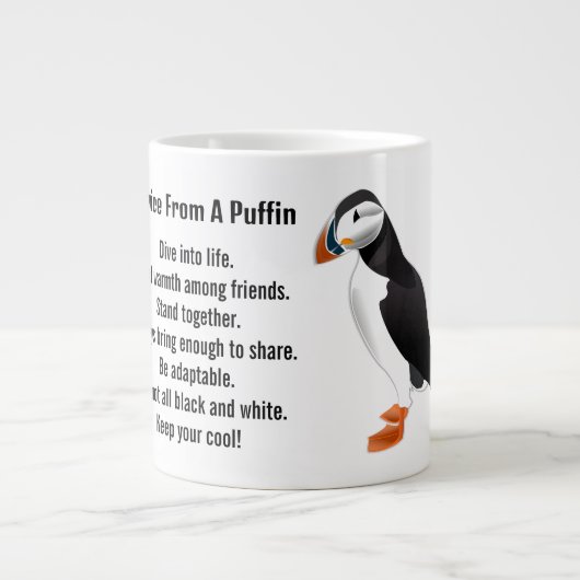 Advice from a Puffin Design ジャンボコーヒーマグカップ (正面)