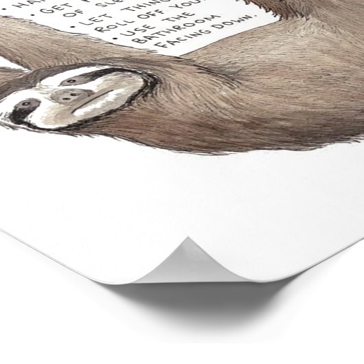 Advice from a sloth art ポスター (角)