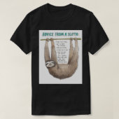 Advice from a sloth art tシャツ (デザイン正面)
