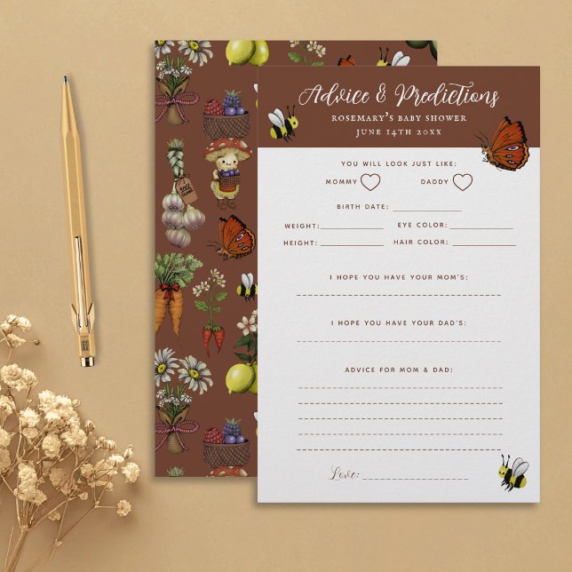 Advice & Predictions Garden Baby Shower Game (クリエイターアップロード済み)
