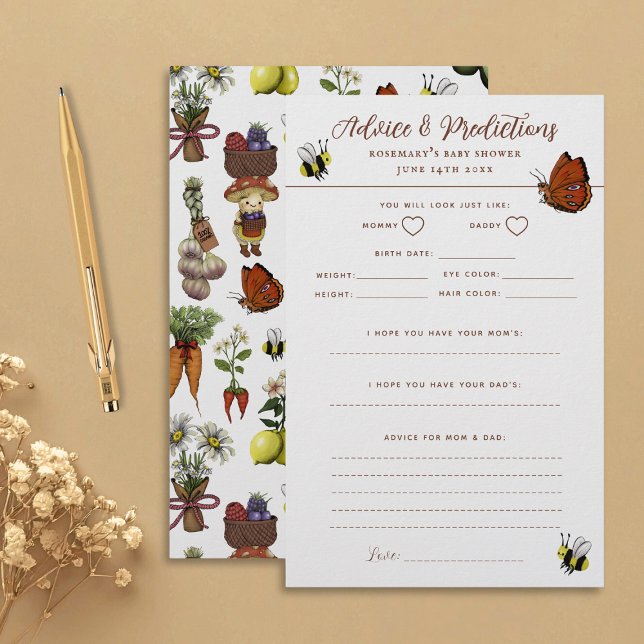 Advice & Predictions Garden Baby Shower Game (クリエイターアップロード済み)