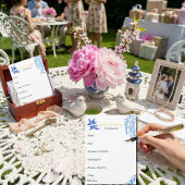 Advice & Wishes  Bridal shower Blue Chinoiserie