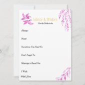 Advice & Wishes  Bridal shower Pink Chinoiserie (正面)