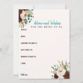 Advice & Wishes  Bridal shower Western Boho  (正面)