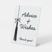 Advice & Wishes Coquette Bow Black & White 台座サイン (正面)