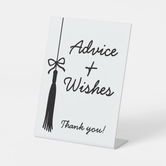 Advice & Wishes Coquette Bow Black & White 台座サイン (正面)