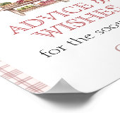 Advice Wishes Pink Country market Bridal Shower ポスター (角)