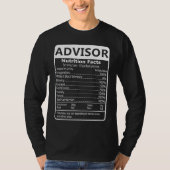 Advisor Nutrition Facts Sarcastic Graphic Tシャツ (正面)