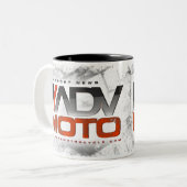 ADVMotoの雑誌のコーヒー・マグ ツートーンマグカップ (正面左)