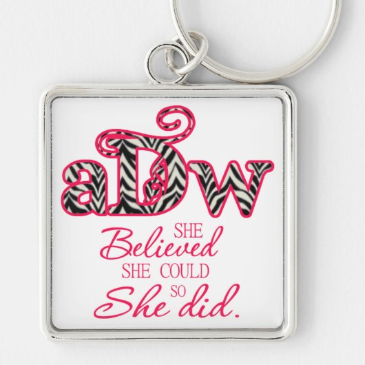 ADW Keychainの大きい正方形 キーホルダー (正面)