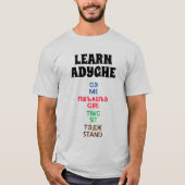 Adyghe -学私,女の子,座る,立つ tシャツ (正面)