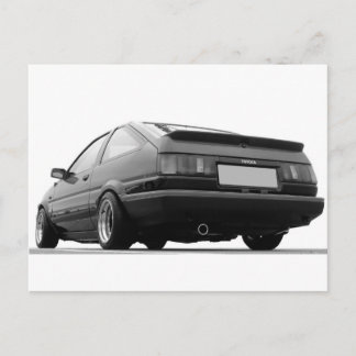 AE86白黒 ポストカード