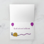 AE – カタツムリおもしろい誕生日カード カード (内部)