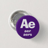 Ae、Aer、Aers代名詞ボタン 缶バッジ (正面&裏面)