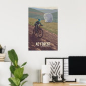 Ae Forest Mountain Biking Travel Poster ポスター (ホームオフィス)