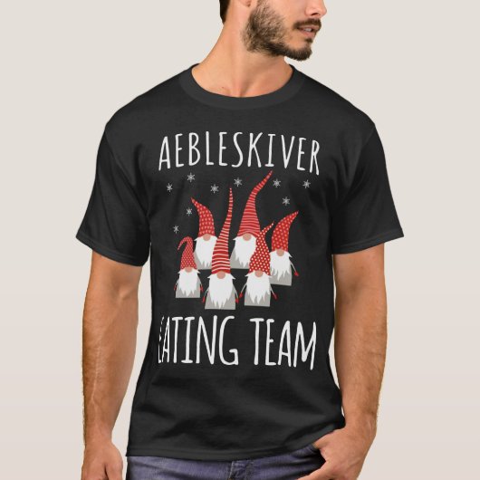 Aebleskiver食べ物のチーム格言おもしろいAebleskiver L Tシャツ (正面)