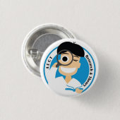 AECT研究および理論のボタン小さい男性 缶バッジ (正面&裏面)