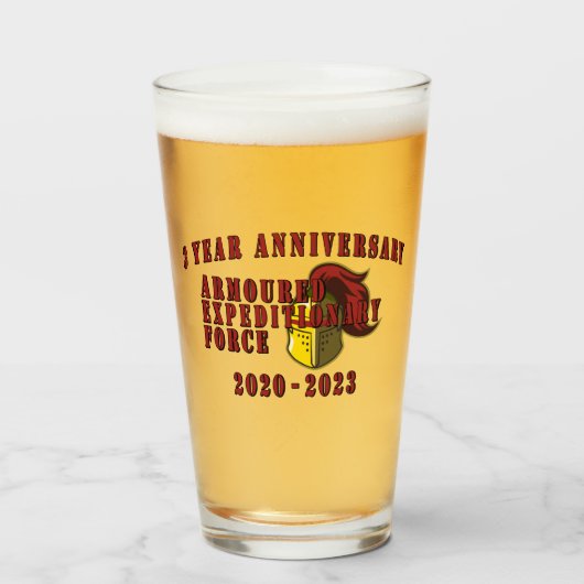 AEFスタイルビアグラス3年 タンブラーグラス (ドリンク正面)