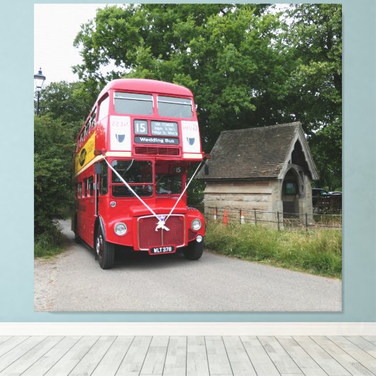 AEG Double Decker Bus キャンバスプリント (インサイチュ (ウッドフロア))