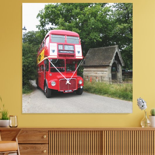 AEG Double Decker Bus キャンバスプリント (インサイチュ (リビング))