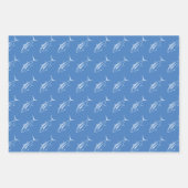 Aegean Blueのパステルのアルバコア・マグロ ラッピングペーパーシート (正面2)