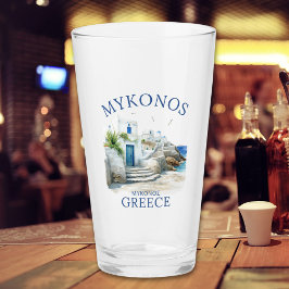 Aegean Dreams: Mykonos in Watercolor タンブラーグラス