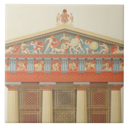 Aegina (323-27のジュピターの寺院の正面 タイル (正面)