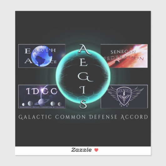 AEGISカーステッカー(8x8) シール (シート)