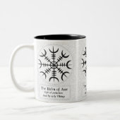 AEgishalmr -バイキングのヘルムAwe Norse Protection ツートーンマグカップ (左)