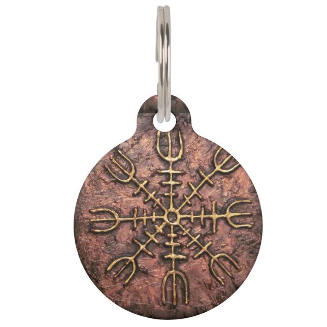 AEgishalmr -バイキングのヘルムAwe Norse Protection ペット　ネームタグ (裏面)