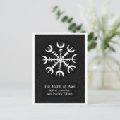 AEgishalmr -バイキングのヘルムAwe Norse Protection ポストカード (スタンド正面)