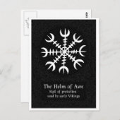 AEgishalmr -バイキングのヘルムAwe Norse Protection ポストカード (正面/裏面)