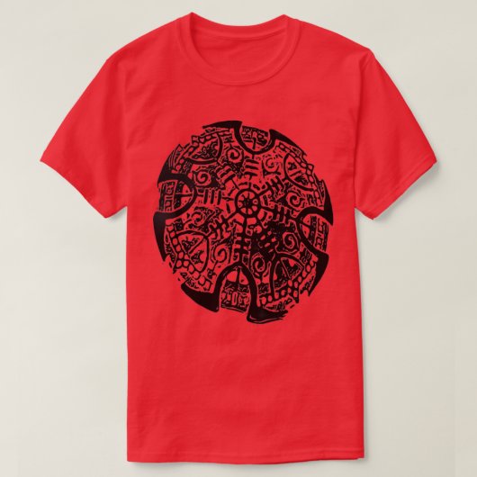 Aegishalmur black tシャツ (デザイン正面)